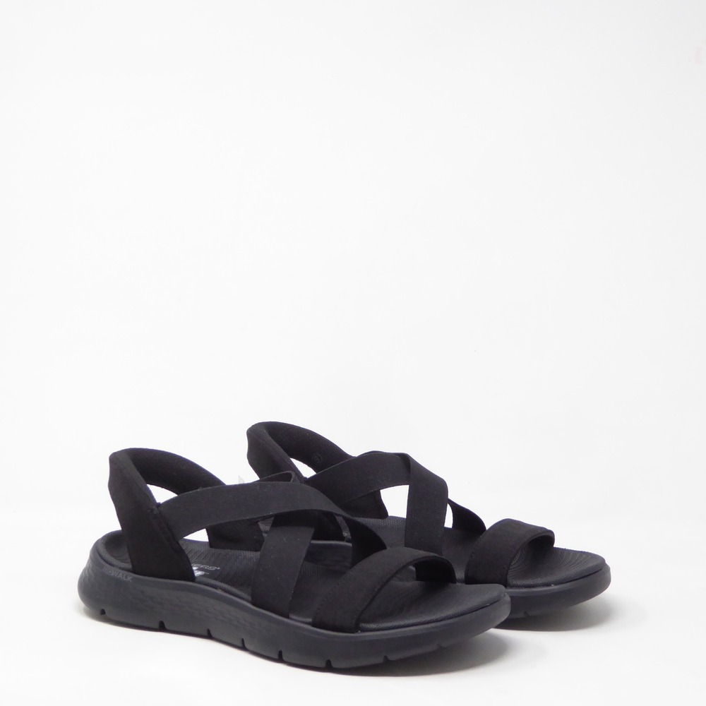 NEW Skechers Womens Slip Ins GO Walk Flex Sandals Glimmer Up Black Size 9